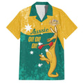 Personalised Boxing Kangaroo Family Matching Puletasi and Hawaiian Shirt Aussie Oi Oi Oi Sporty National Color - Aussie Hoodie