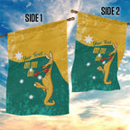 Personalised Boxing Kangaroo Garden Flag Aussie Oi Oi Oi Sporty National Color - Aussie Hoodie