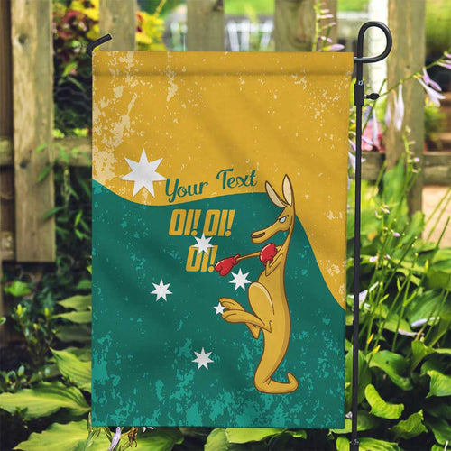 Personalised Boxing Kangaroo Garden Flag Aussie Oi Oi Oi Sporty National Color - Aussie Hoodie