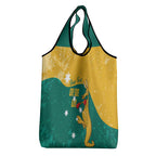 Personalised Boxing Kangaroo Grocery Bag Aussie Oi Oi Oi Sporty National Color - Aussie Hoodie
