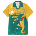 Personalised Boxing Kangaroo Hawaiian Shirt Aussie Oi Oi Oi Sporty National Color - Aussie Hoodie