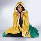 Personalised Boxing Kangaroo Hooded Blanket Aussie Oi Oi Oi Sporty National Color - Aussie Hoodie