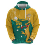 Personalised Boxing Kangaroo Hoodie Aussie Oi Oi Oi Sporty National Color - Aussie Hoodie