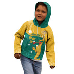 Personalised Boxing Kangaroo Kid Hoodie Aussie Oi Oi Oi Sporty National Color - Aussie Hoodie