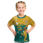 Personalised Boxing Kangaroo Kid T Shirt Aussie Oi Oi Oi Sporty National Color - Aussie Hoodie