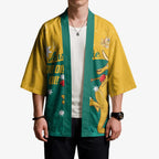 Personalised Boxing Kangaroo Kimono Aussie Oi Oi Oi Sporty National Color - Aussie Hoodie