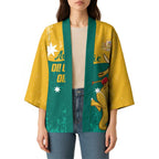 Personalised Boxing Kangaroo Kimono Aussie Oi Oi Oi Sporty National Color - Aussie Hoodie
