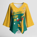 Personalised Boxing Kangaroo Kimono Sleeve Blouse Aussie Oi Oi Oi Sporty National Color - Aussie Hoodie