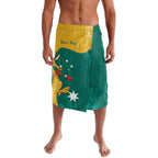 Personalised Boxing Kangaroo Lavalava Aussie Oi Oi Oi Sporty National Color - Aussie Hoodie