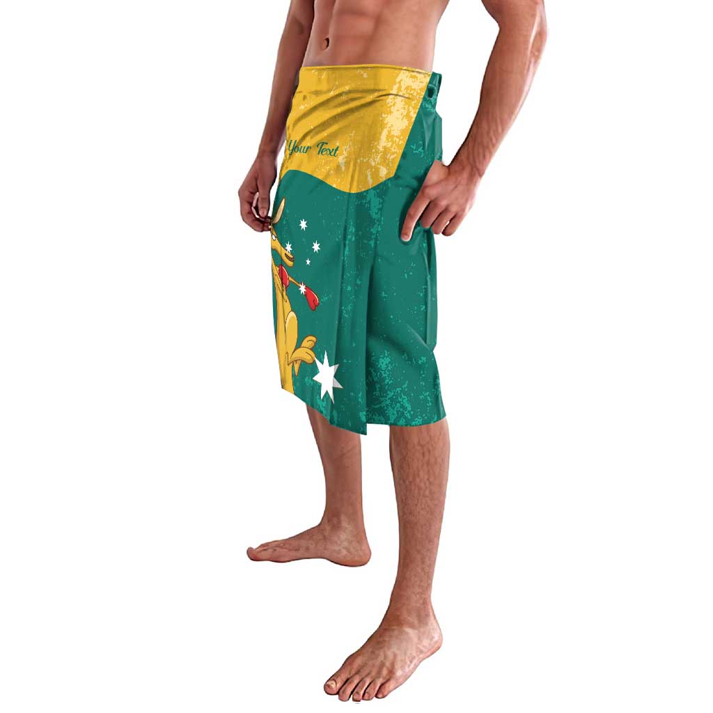 Personalised Boxing Kangaroo Lavalava Aussie Oi Oi Oi Sporty National Color - Aussie Hoodie