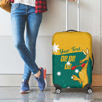 Personalised Boxing Kangaroo Luggage Cover Aussie Oi Oi Oi Sporty National Color - Aussie Hoodie