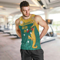 Personalised Boxing Kangaroo Men Tank Top Aussie Oi Oi Oi Sporty National Color - Aussie Hoodie