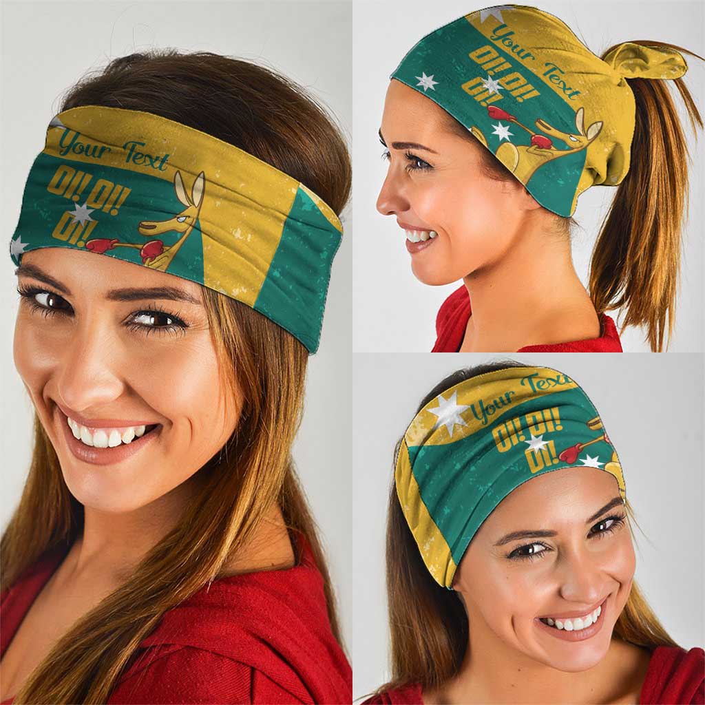Personalised Boxing Kangaroo Neck Gaiter Aussie Oi Oi Oi Sporty National Color - Aussie Hoodie