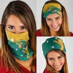 Personalised Boxing Kangaroo Neck Gaiter Aussie Oi Oi Oi Sporty National Color - Aussie Hoodie