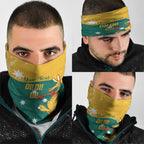 Personalised Boxing Kangaroo Neck Gaiter Aussie Oi Oi Oi Sporty National Color - Aussie Hoodie