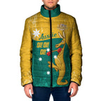Personalised Boxing Kangaroo Padded Jacket Aussie Oi Oi Oi Sporty National Color - Aussie Hoodie