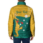 Personalised Boxing Kangaroo Padded Jacket Aussie Oi Oi Oi Sporty National Color - Aussie Hoodie