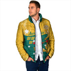 Personalised Boxing Kangaroo Padded Jacket Aussie Oi Oi Oi Sporty National Color - Aussie Hoodie