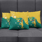 Personalised Boxing Kangaroo Pillow Cover Aussie Oi Oi Oi Sporty National Color - Aussie Hoodie