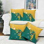Personalised Boxing Kangaroo Pillow Cover Aussie Oi Oi Oi Sporty National Color - Aussie Hoodie