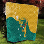 Personalised Boxing Kangaroo Quilt Aussie Oi Oi Oi Sporty National Color - Aussie Hoodie