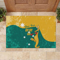 Personalised Boxing Kangaroo Rubber Doormat Aussie Oi Oi Oi Sporty National Color - Aussie Hoodie