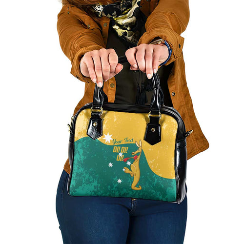 Personalised Boxing Kangaroo Shoulder Handbag Aussie Oi Oi Oi Sporty National Color - Aussie Hoodie