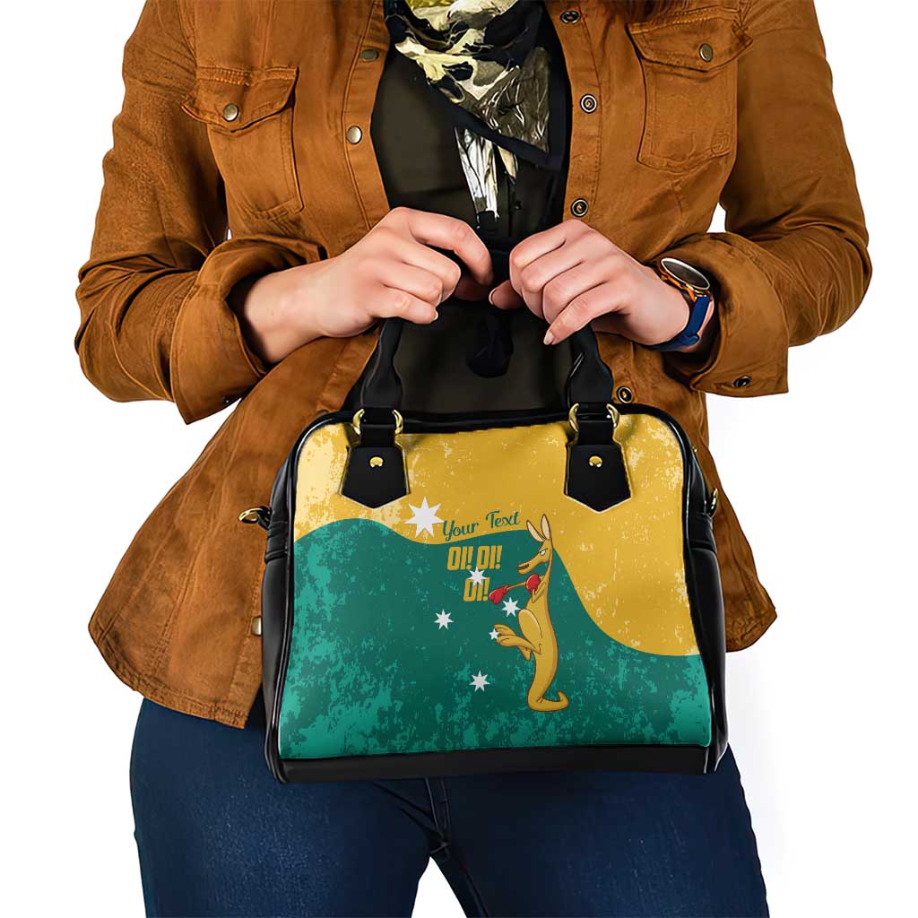 Personalised Boxing Kangaroo Shoulder Handbag Aussie Oi Oi Oi Sporty National Color - Aussie Hoodie