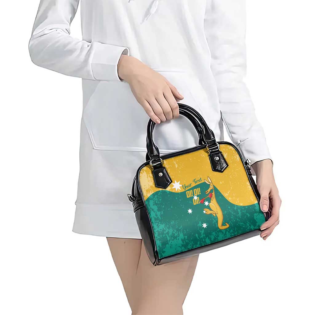 Personalised Boxing Kangaroo Shoulder Handbag Aussie Oi Oi Oi Sporty National Color - Aussie Hoodie