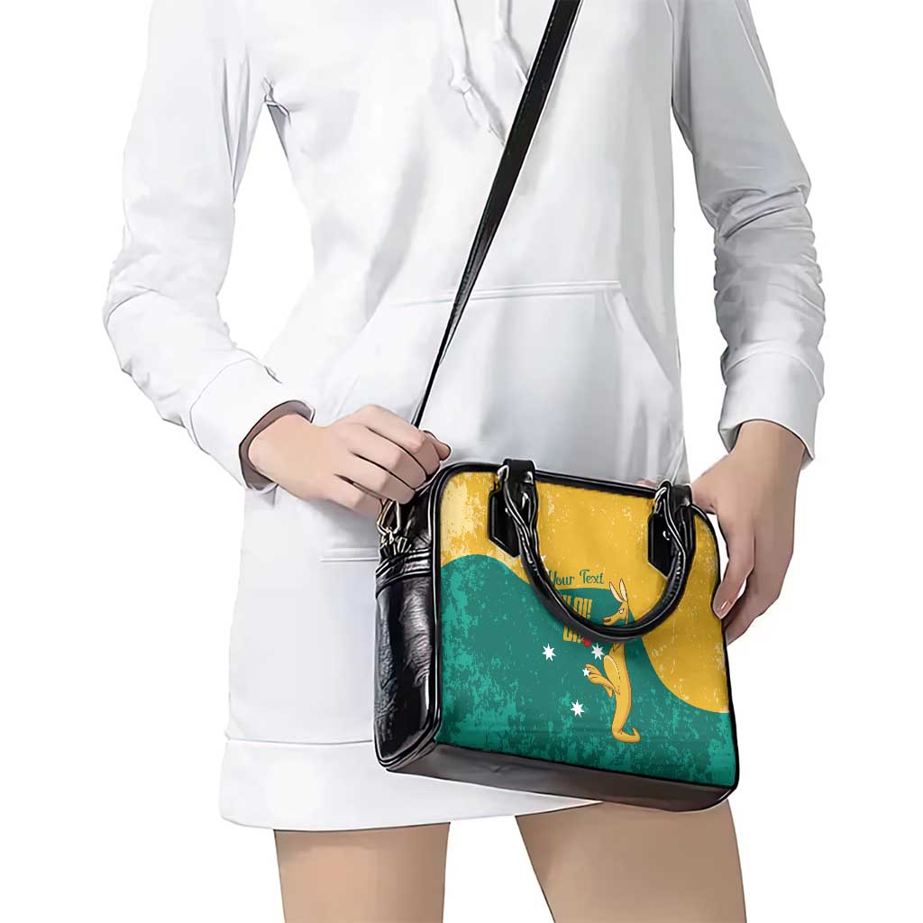 Personalised Boxing Kangaroo Shoulder Handbag Aussie Oi Oi Oi Sporty National Color - Aussie Hoodie