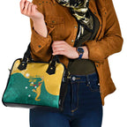 Personalised Boxing Kangaroo Shoulder Handbag Aussie Oi Oi Oi Sporty National Color - Aussie Hoodie