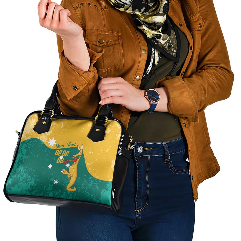 Personalised Boxing Kangaroo Shoulder Handbag Aussie Oi Oi Oi Sporty National Color - Aussie Hoodie