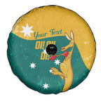 Personalised Boxing Kangaroo Spare Tire Cover Aussie Oi Oi Oi Sporty National Color - Aussie Hoodie