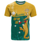 Personalised Boxing Kangaroo T Shirt Aussie Oi Oi Oi Sporty National Color - Aussie Hoodie