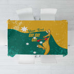 Personalised Boxing Kangaroo Tablecloth Aussie Oi Oi Oi Sporty National Color - Aussie Hoodie