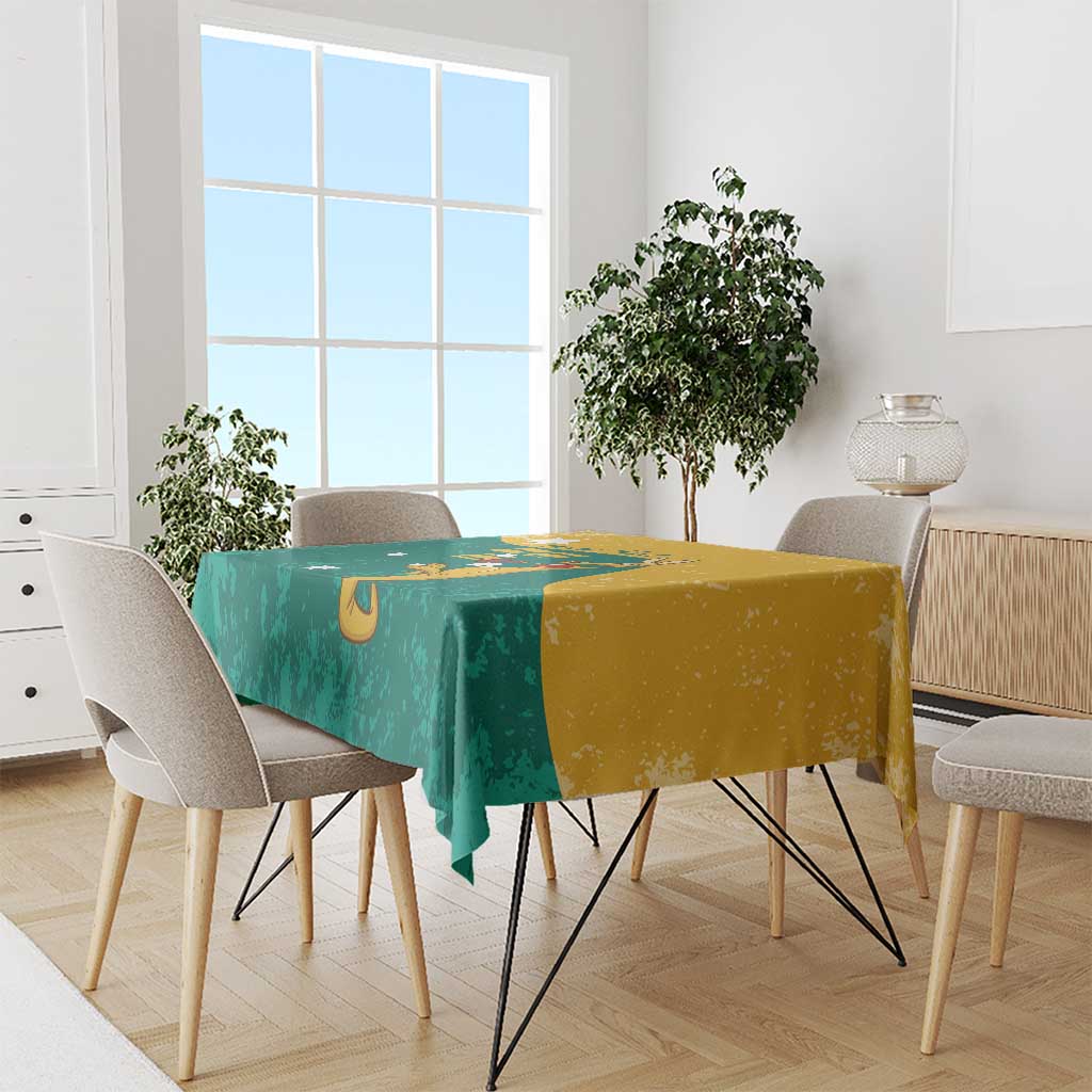 Personalised Boxing Kangaroo Tablecloth Aussie Oi Oi Oi Sporty National Color - Aussie Hoodie