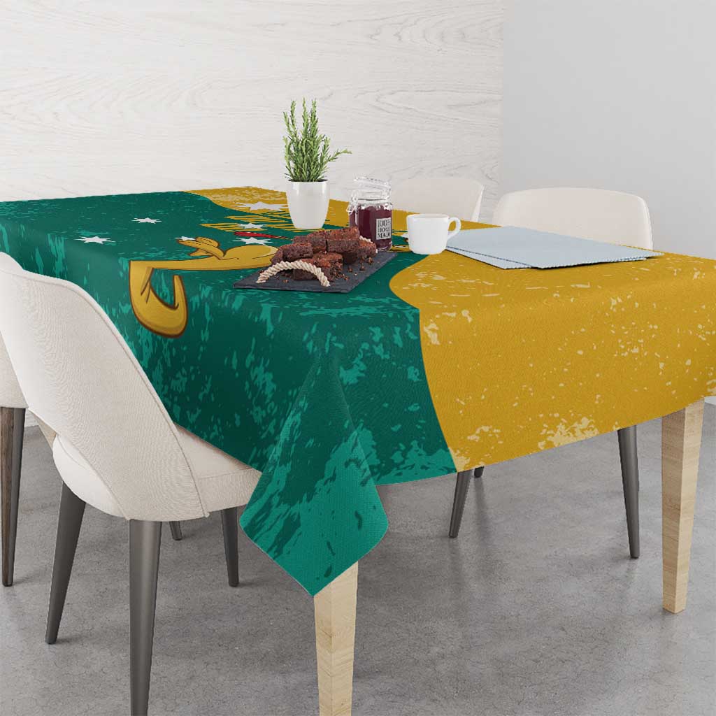 Personalised Boxing Kangaroo Tablecloth Aussie Oi Oi Oi Sporty National Color - Aussie Hoodie