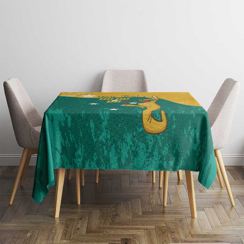 Personalised Boxing Kangaroo Tablecloth Aussie Oi Oi Oi Sporty National Color - Aussie Hoodie