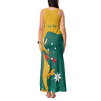 Personalised Boxing Kangaroo Tank Maxi Dress Aussie Oi Oi Oi Sporty National Color - Aussie Hoodie