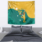 Personalised Boxing Kangaroo Tapestry Aussie Oi Oi Oi Sporty National Color - Aussie Hoodie