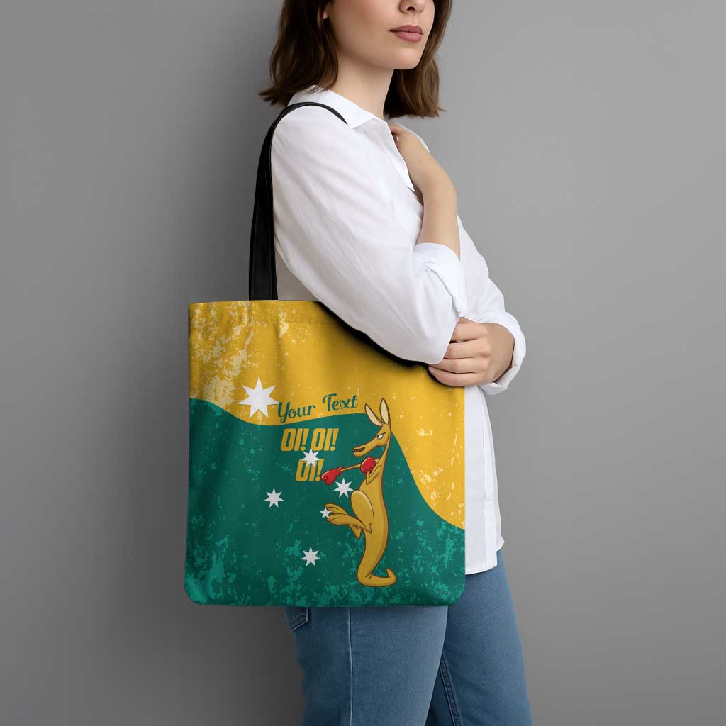 Personalised Boxing Kangaroo Tote Bag Aussie Oi Oi Oi Sporty National Color - Aussie Hoodie