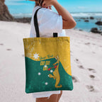 Personalised Boxing Kangaroo Tote Bag Aussie Oi Oi Oi Sporty National Color - Aussie Hoodie