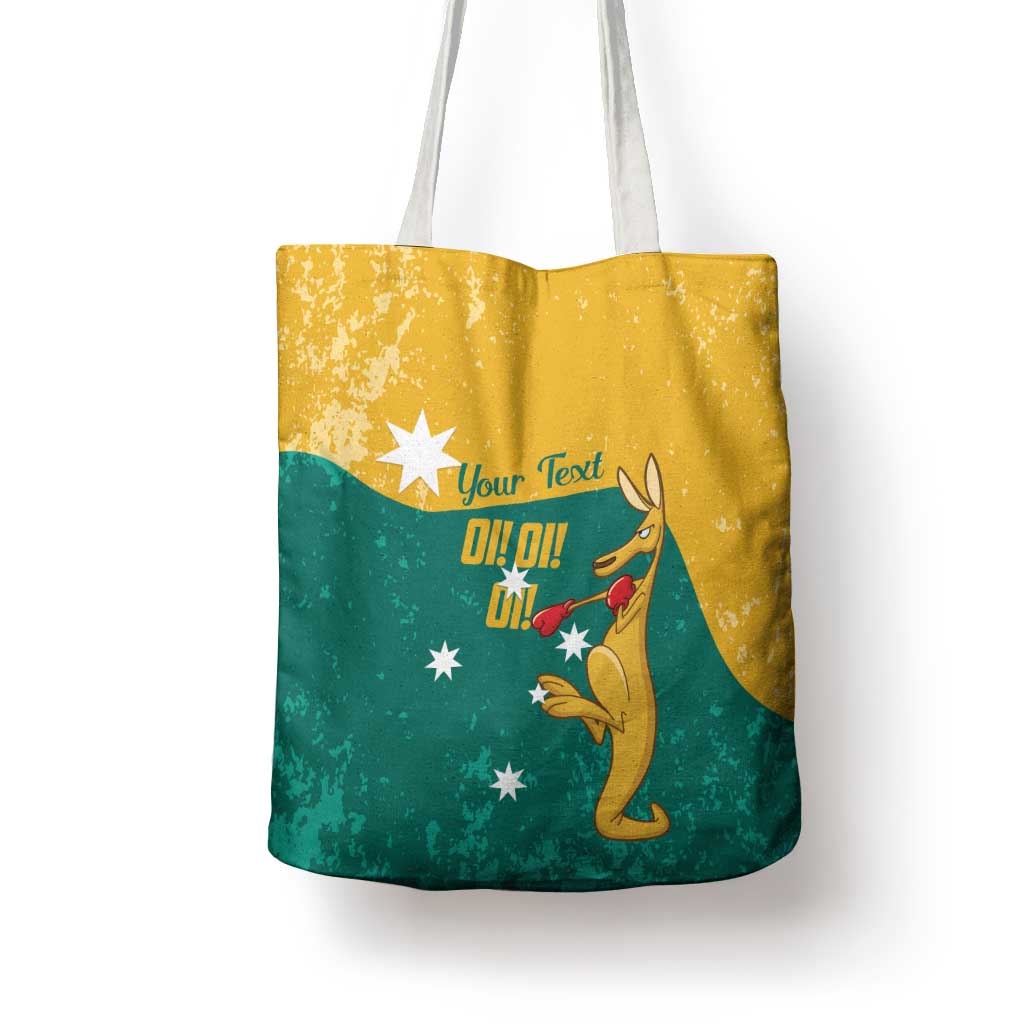 Personalised Boxing Kangaroo Tote Bag Aussie Oi Oi Oi Sporty National Color - Aussie Hoodie