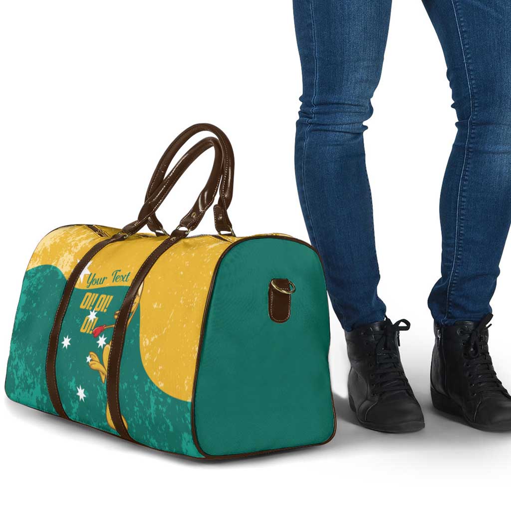 Personalised Boxing Kangaroo Travel Bag Aussie Oi Oi Oi Sporty National Color - Aussie Hoodie