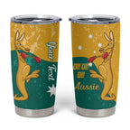 Personalised Boxing Kangaroo Tumbler Cup Aussie Oi Oi Oi Sporty National Color - Aussie Hoodie