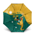 Personalised Boxing Kangaroo Umbrella Aussie Oi Oi Oi Sporty National Color - Aussie Hoodie