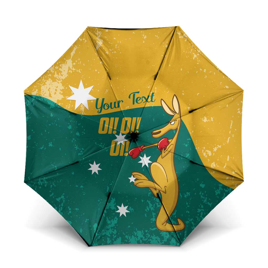Personalised Boxing Kangaroo Umbrella Aussie Oi Oi Oi Sporty National Color - Aussie Hoodie