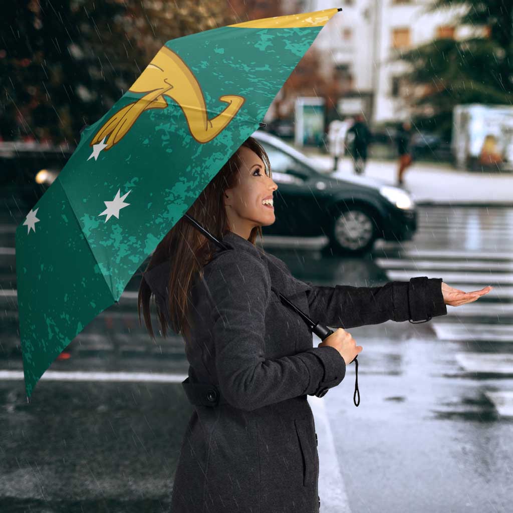 Personalised Boxing Kangaroo Umbrella Aussie Oi Oi Oi Sporty National Color - Aussie Hoodie