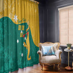 Personalised Boxing Kangaroo Window Curtain Aussie Oi Oi Oi Sporty National Color - Aussie Hoodie