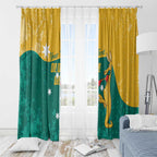 Personalised Boxing Kangaroo Window Curtain Aussie Oi Oi Oi Sporty National Color - Aussie Hoodie
